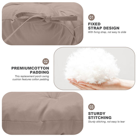 GPQAWER durable khaki cushions for patios and gardens.