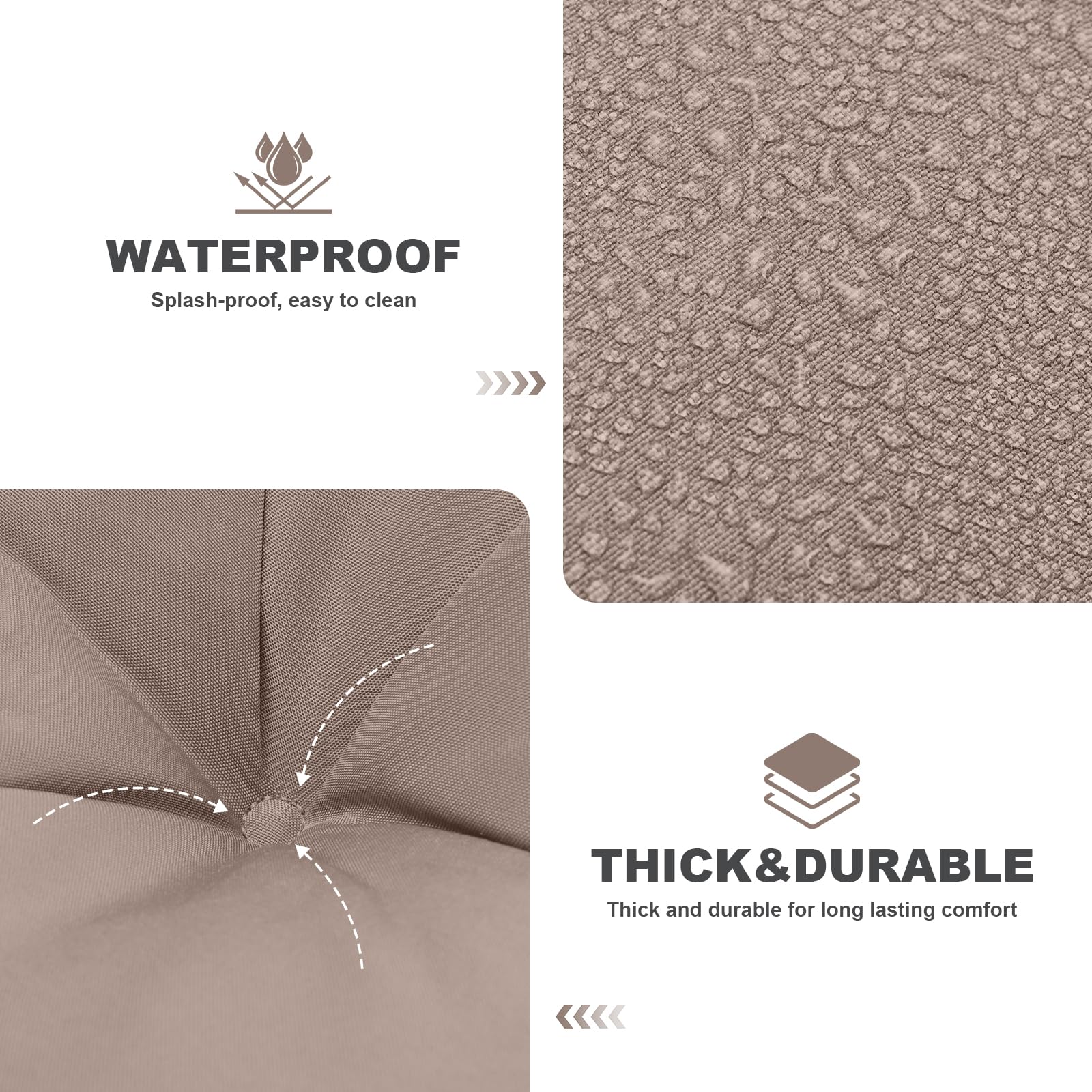 GPQAWER six corner ties keep cushions secure.