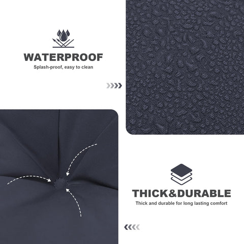 Backrest detail supporting posture on GPQAWER navy cushion