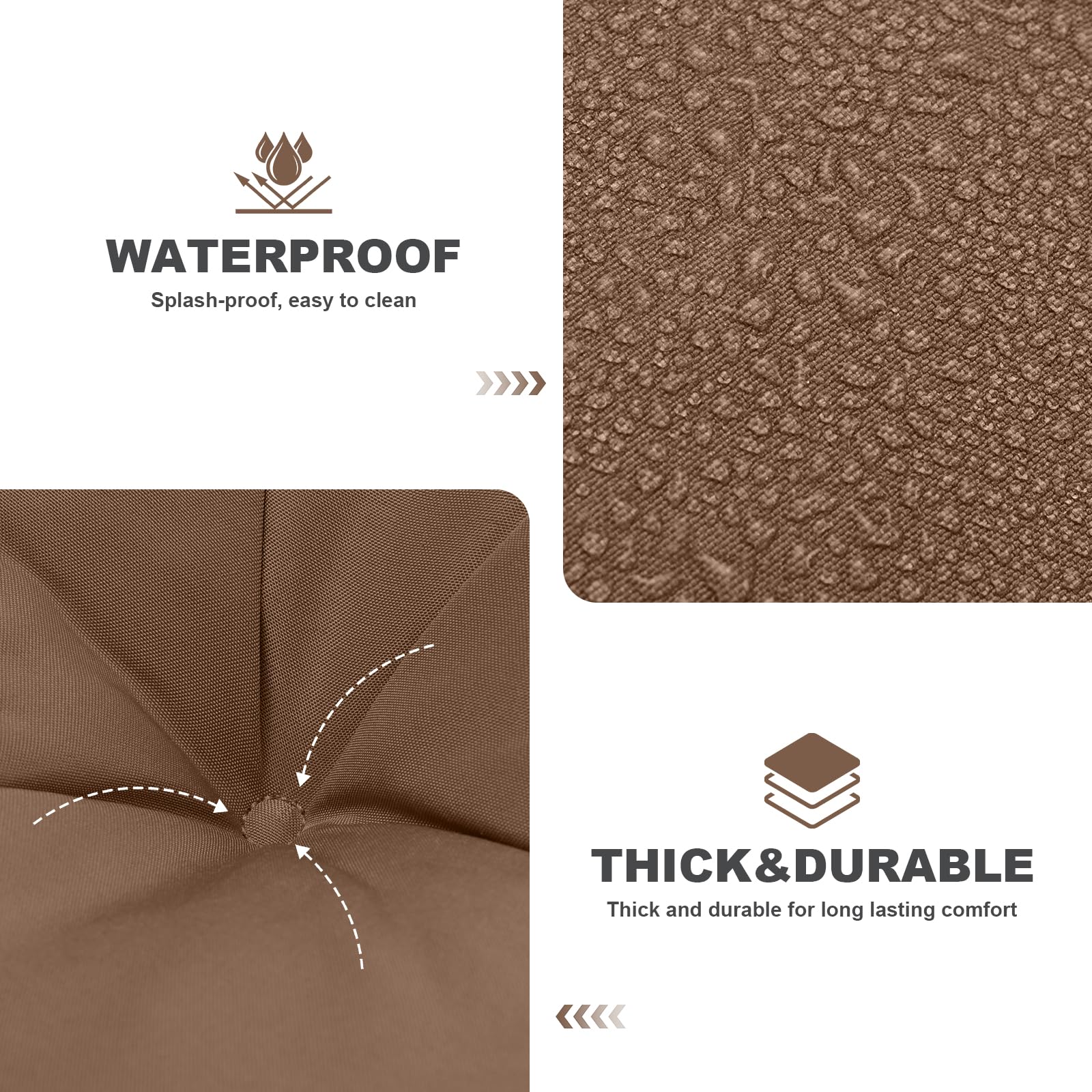 GPQAWER six corner ties secure cushions to outdoor benches.