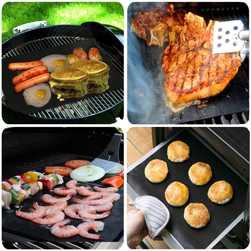 GQC heavy-duty 2mm mat resists high heat for versatile grilling and baking.