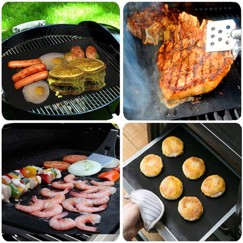 GQC heavy-duty 2mm mat resists high heat for versatile grilling and baking.
