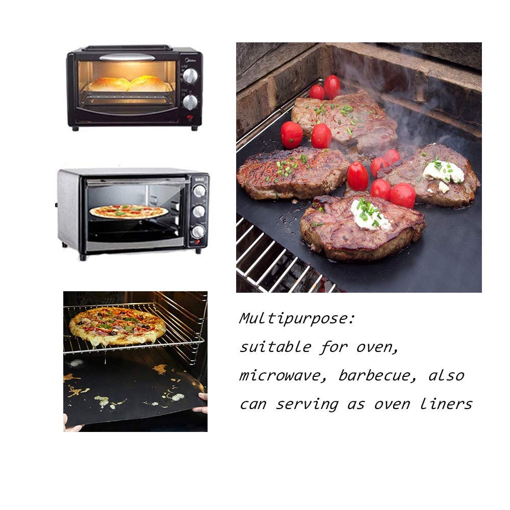 GQC non-stick teflon mat protects grates while cooking delicate foods.
