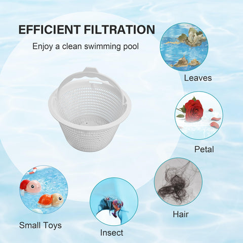 GQNDGN pool skimmer basket with weights for stable placement.