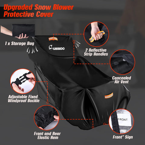 GRABADO snow blower cover waterproof strips protect seams from rain and moisture