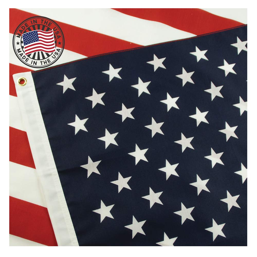 Grace Alley 3x5 American Flag front view on outdoor pole with durable colors