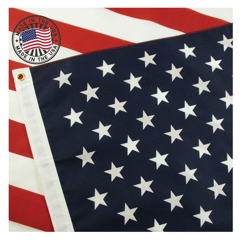 Grace Alley 3x5 American Flag front view on outdoor pole with durable colors