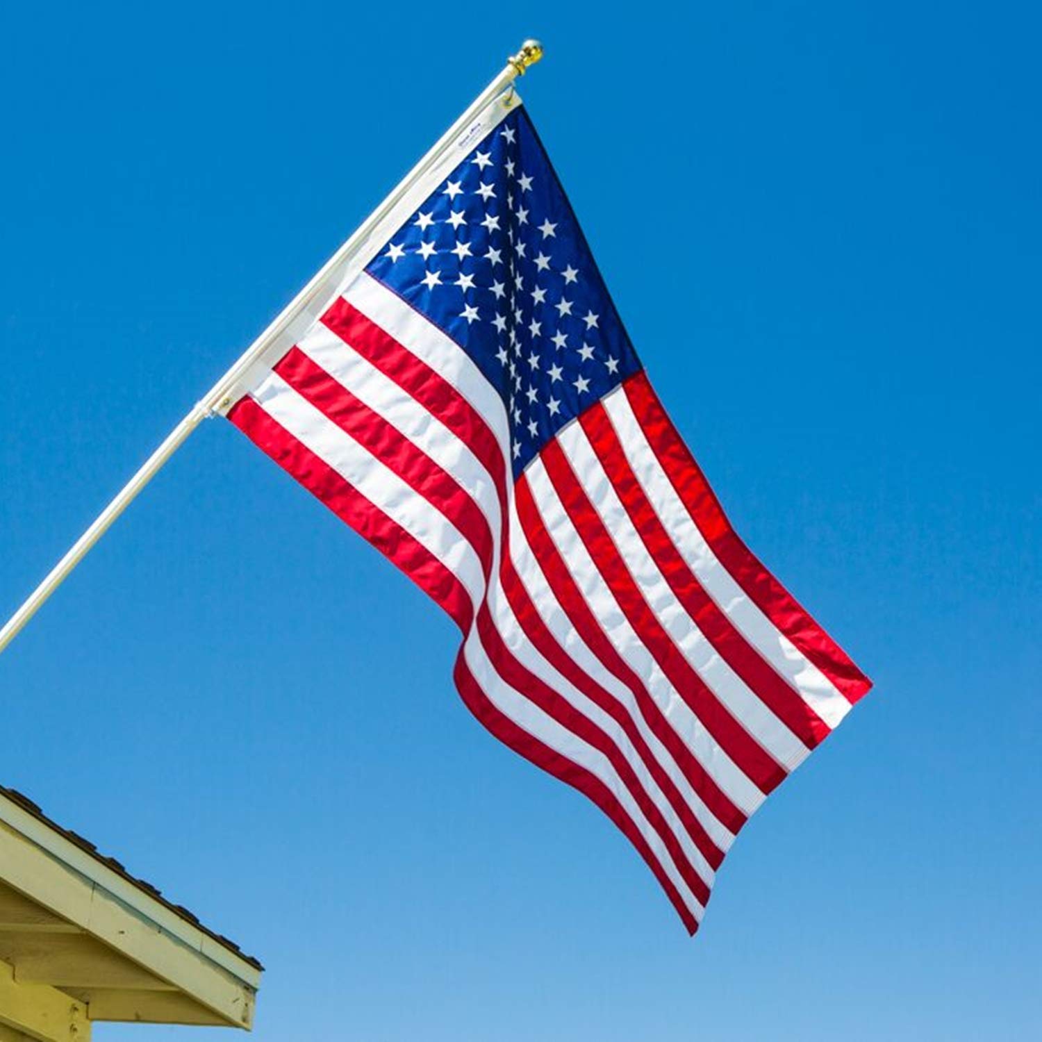 Grace Alley American Flag with embroidered stars shows high quality craftsmanship