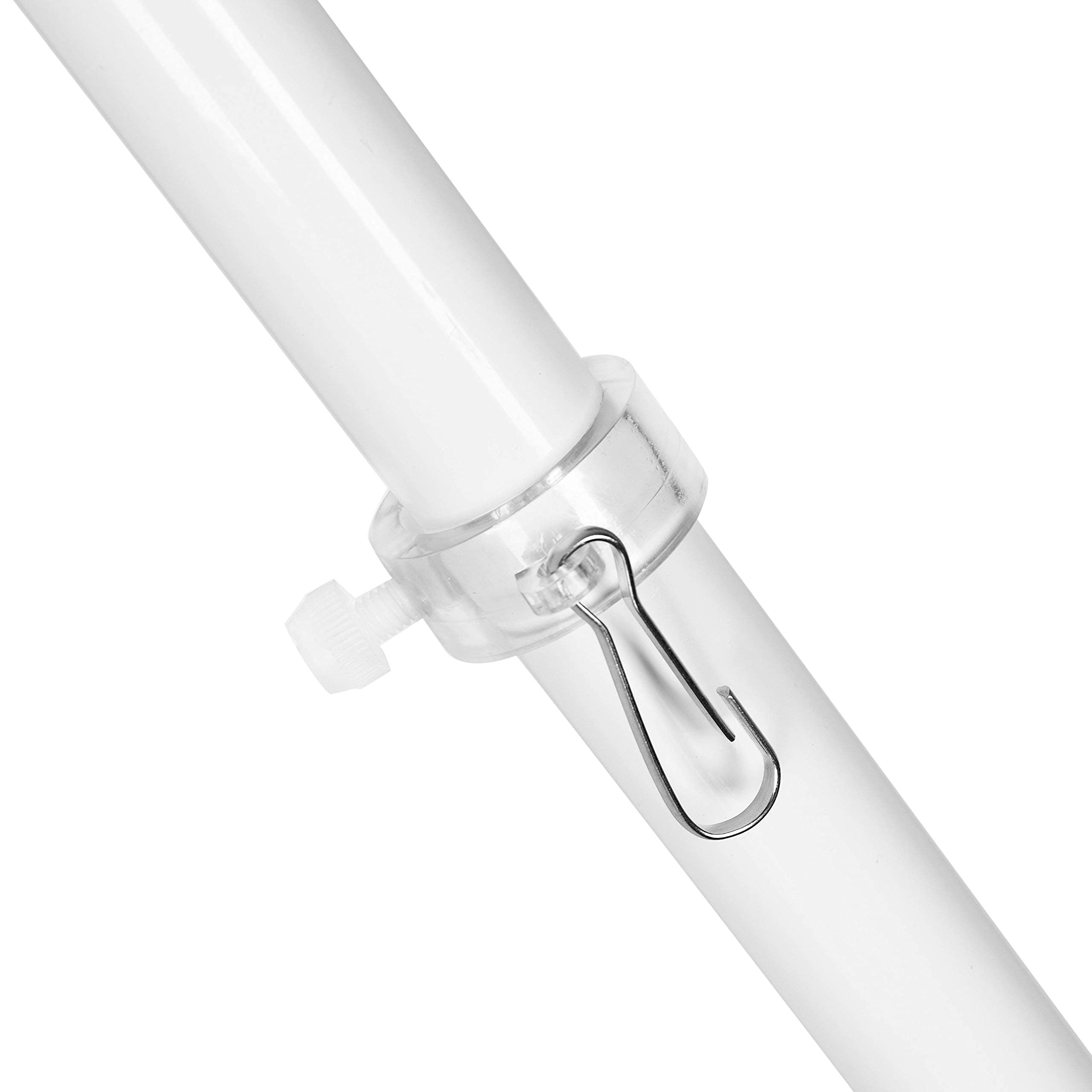 Grace Alley two-piece assembly enables quick setup for six-foot height.