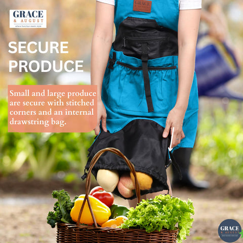 Grace and August apron bottom release pocket with waterproof pouch