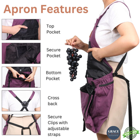Grace and August cross back straps offer comfortable fit for all sizes.