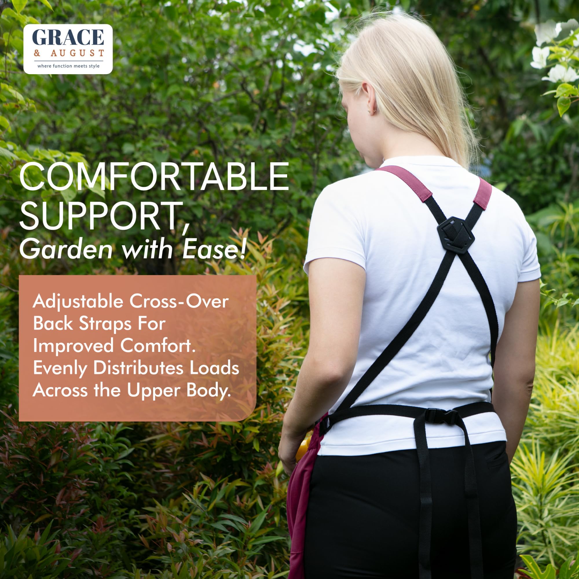 Grace and August gift boxed gardening apron ready for gifting.