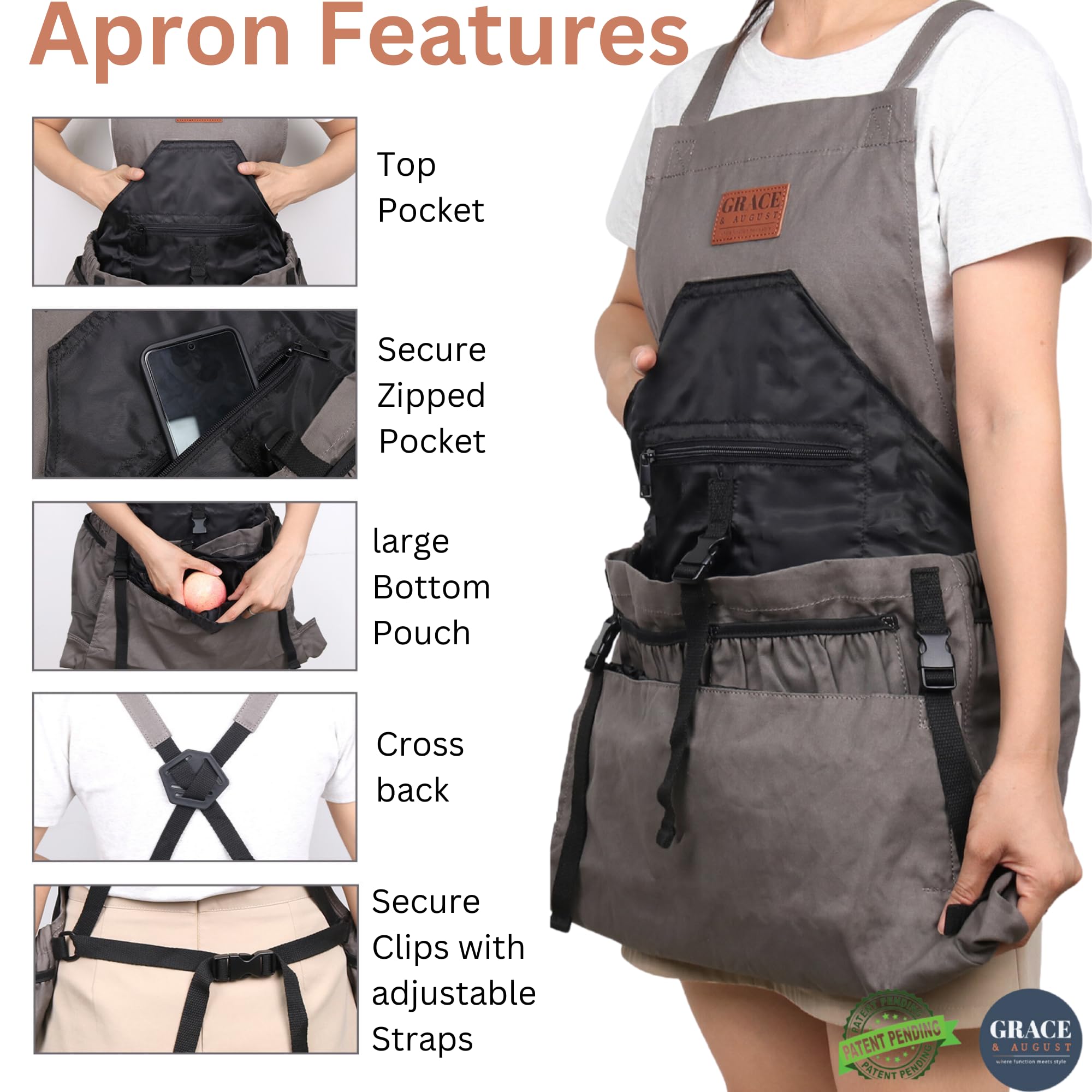 Grace and August kanga-roo pocket release feature in action