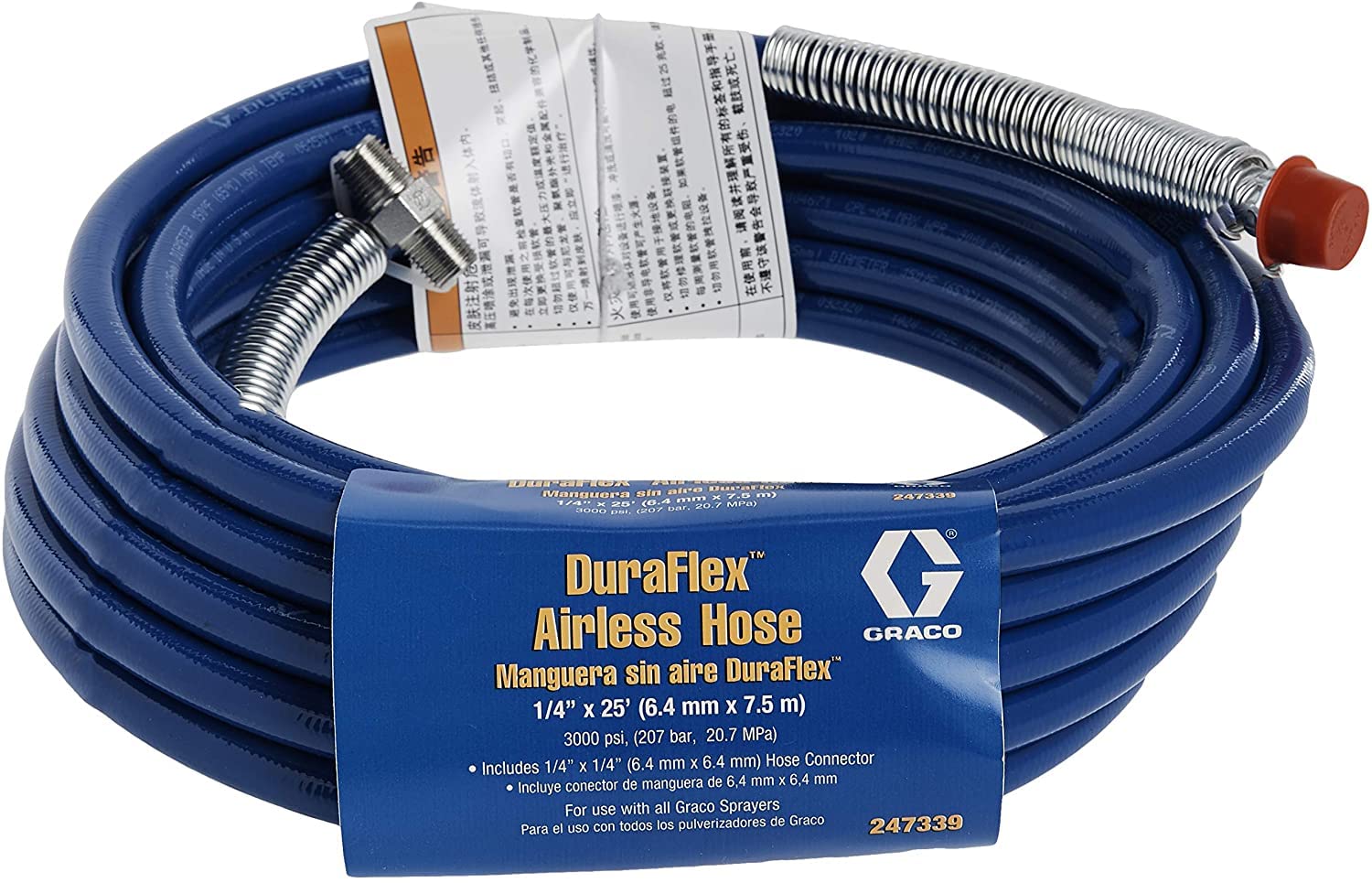 Graco one-quarter-inch hose diameter ensures steady flow and consistent spray