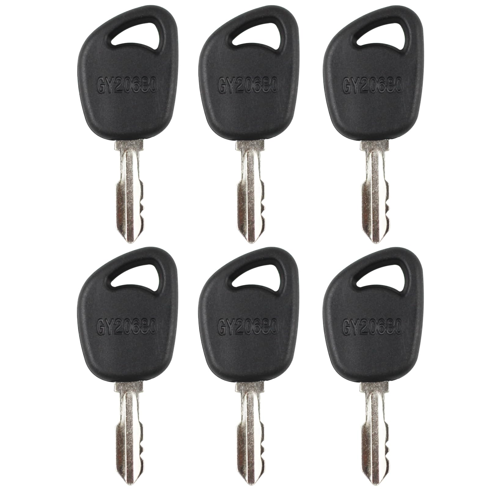 Gradora GY20680 ignition keys, front view, enables fast, easy replacements.