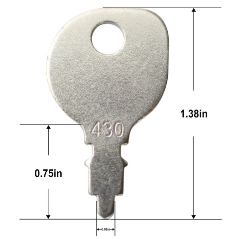 Gradora Husky yard tractor starter key enables reliable starts.
