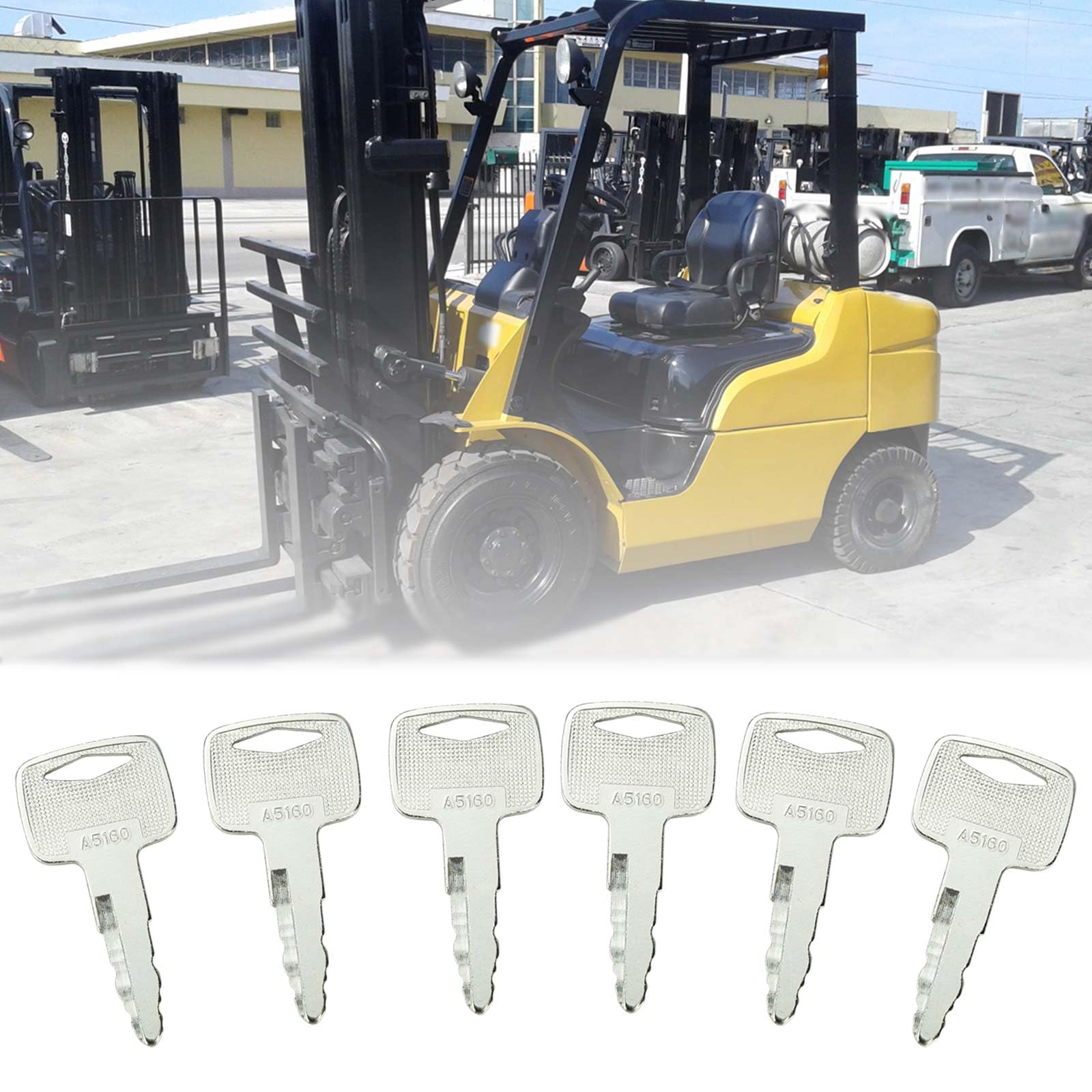 Gradora ignition keys 91A07-01910 forklift-series visual demonstrates cross-brand compatibility