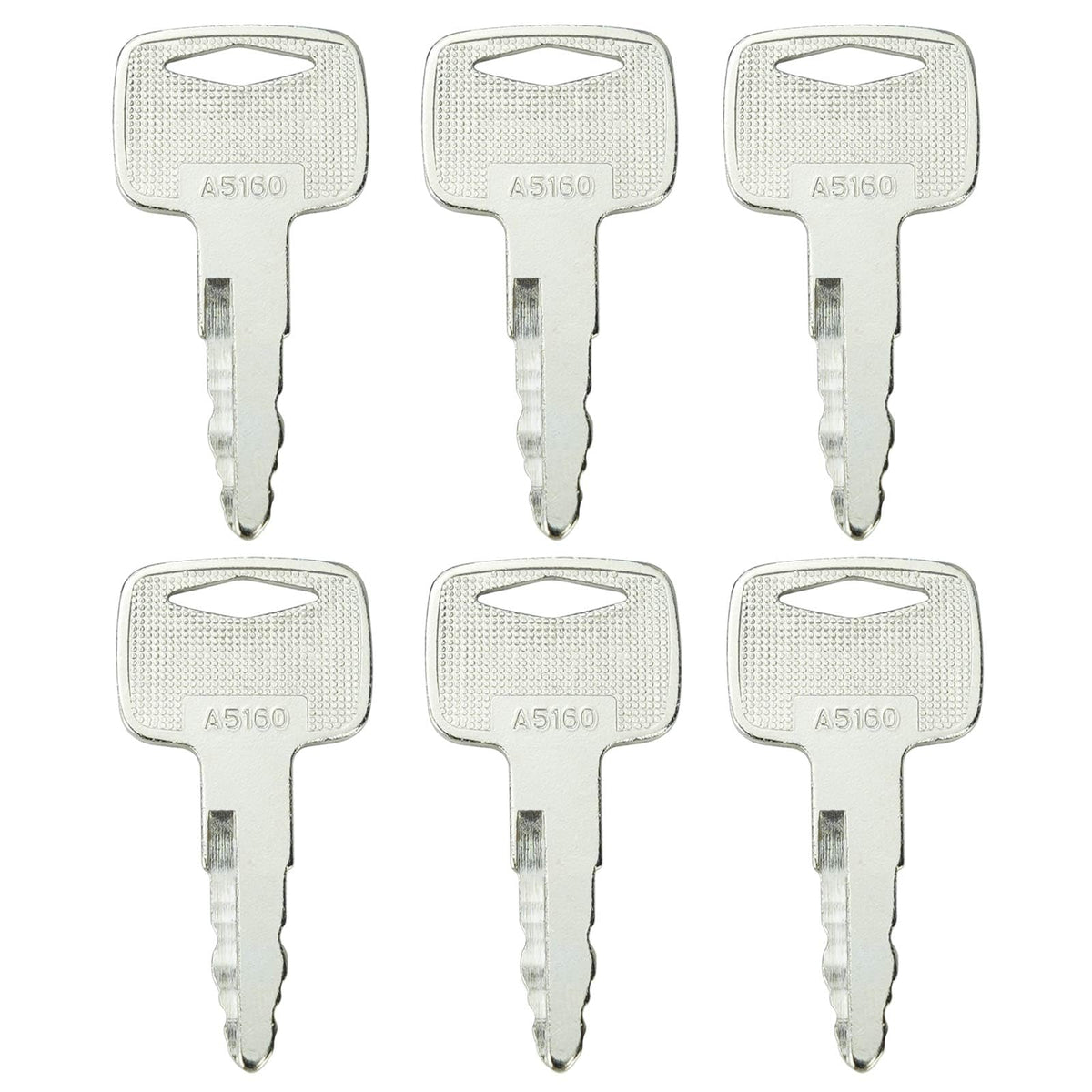 Gradora ignition keys 91A07-01910 front view highlights durable metal construction for forklifts