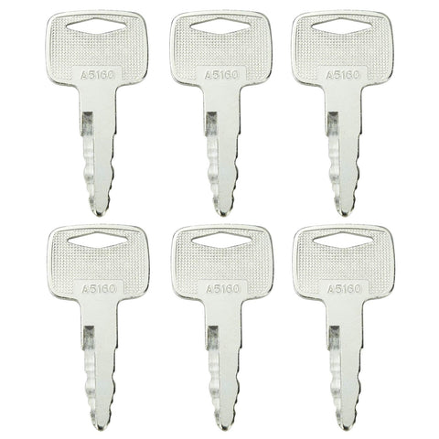 Gradora ignition keys 91A07-01910 front view highlights durable metal construction for forklifts