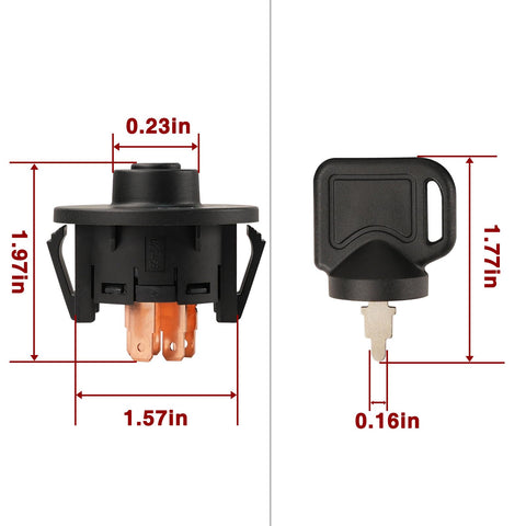 Gradora ignition switch packaging includes two keys for immediate installation.