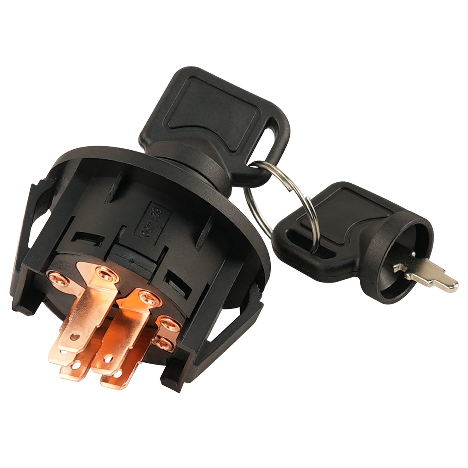 Gradora ignition switch side view, compact and durable for easy integration.