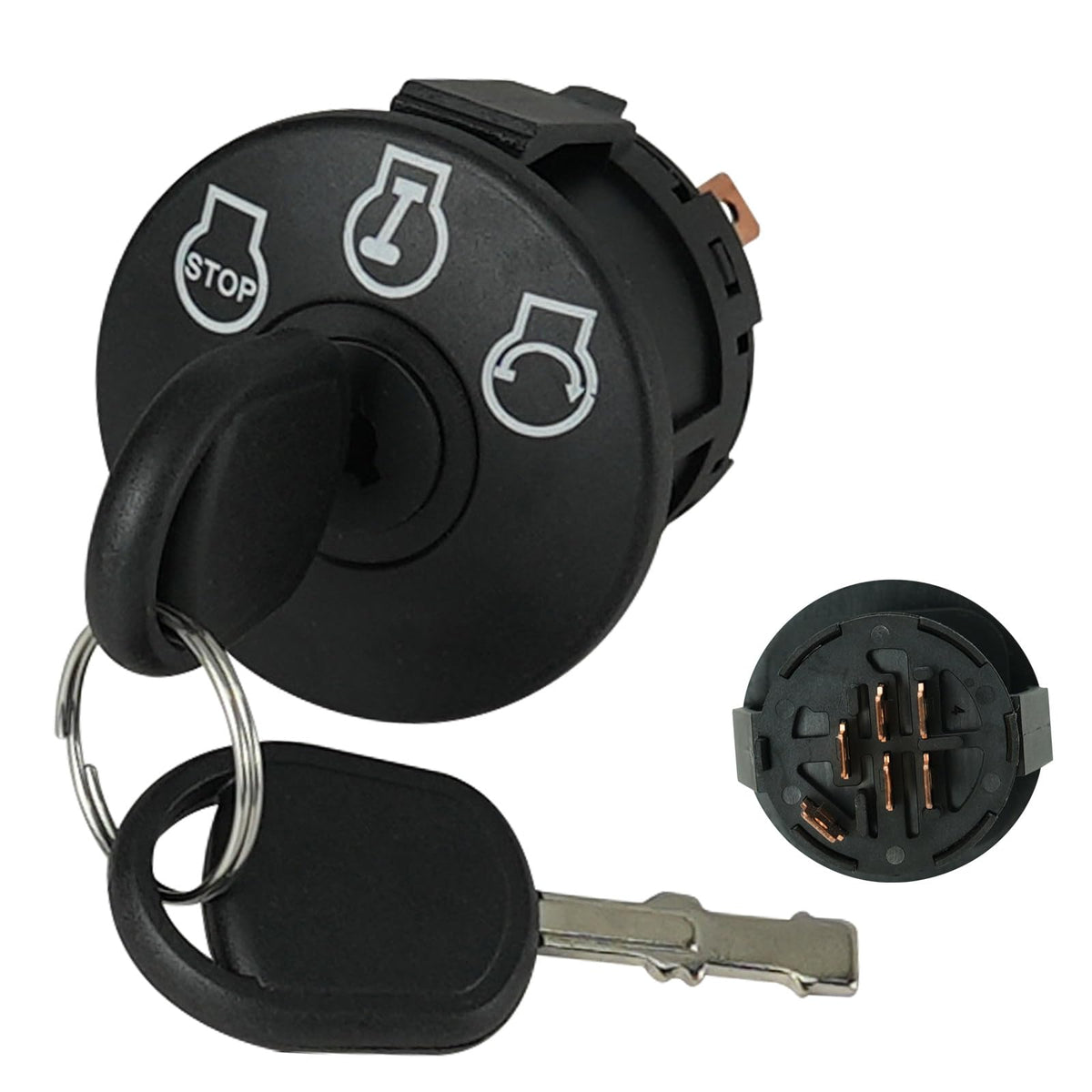 Gradora ignition switch 725-12066 with 3-position lever for easy mower startup