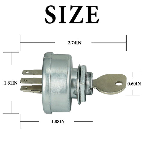 Gradora ignition switch includes two keys for quick replacement.