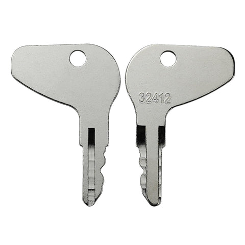 Gradora 4-piece tractor key set packaged for easy replacement