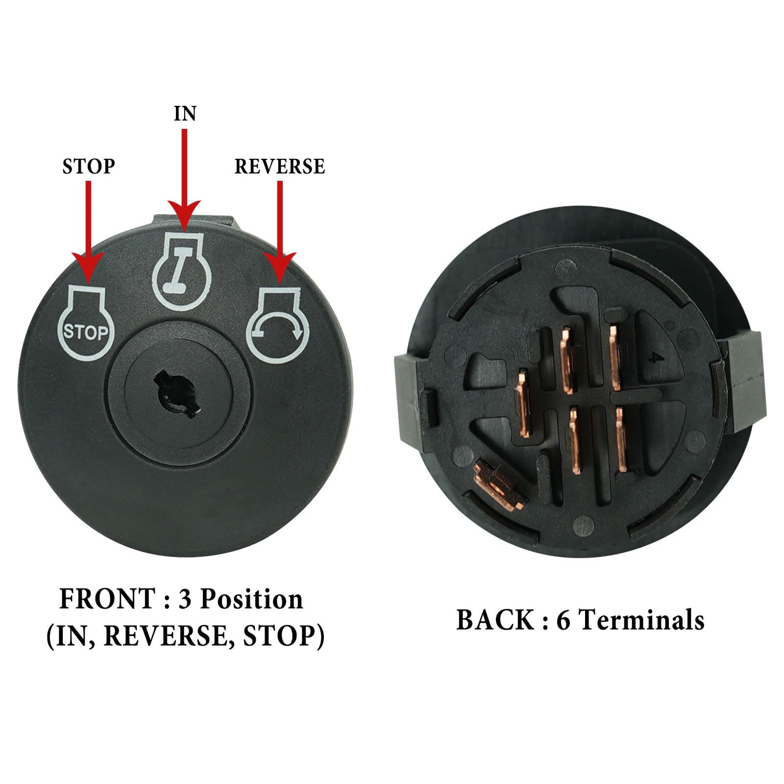 Gradora ignition switch with keys included for quick starts