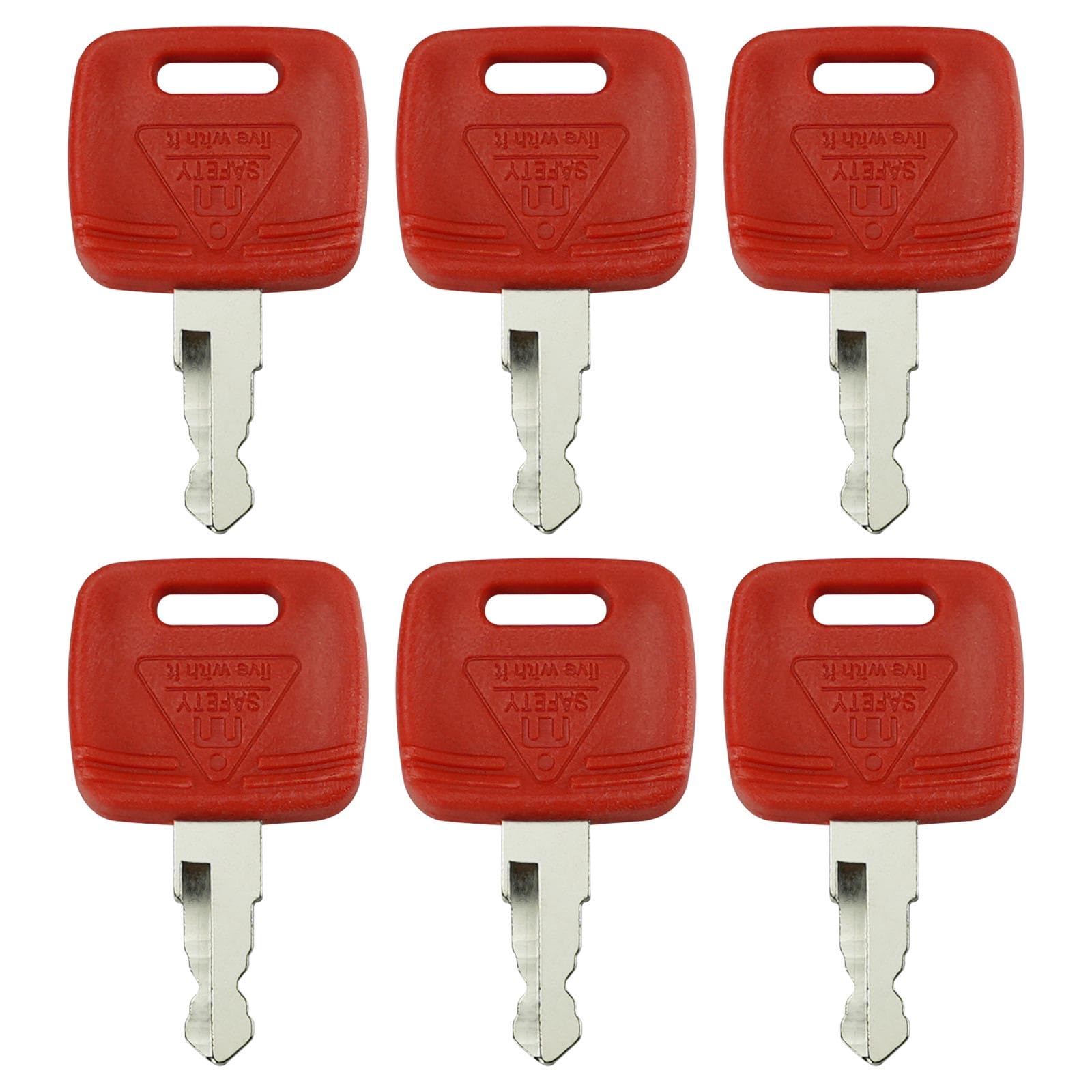 Gradora RE183935 and RE71557 key pack six keys for John Deere tractors, ready for replacement