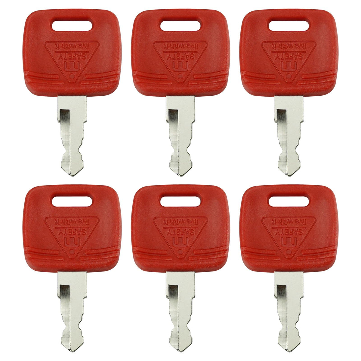 Gradora RE183935 and RE71557 key pack six keys for John Deere tractors, ready for replacement