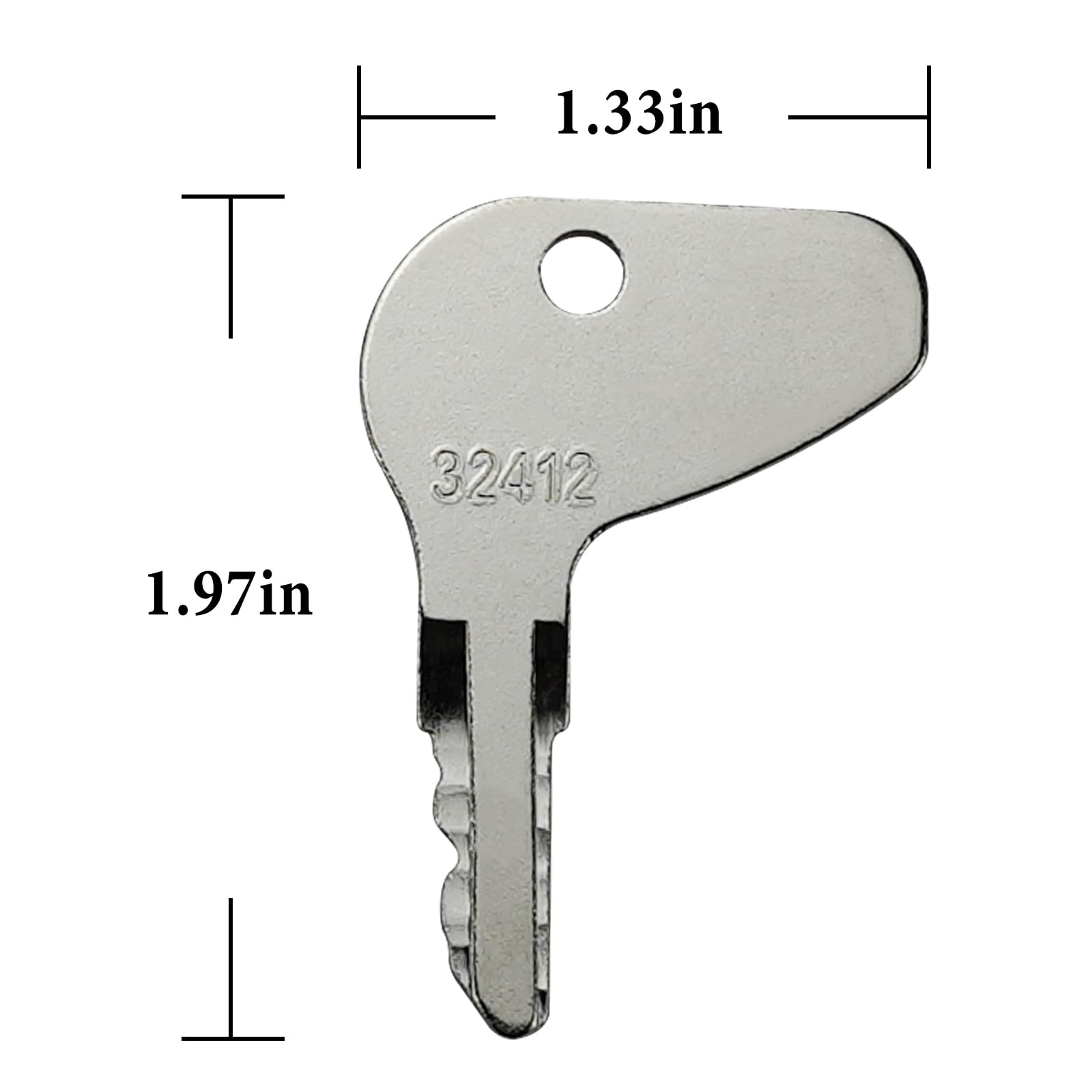 Gradora L-series tractor keys close-up highlighting durable cut quality