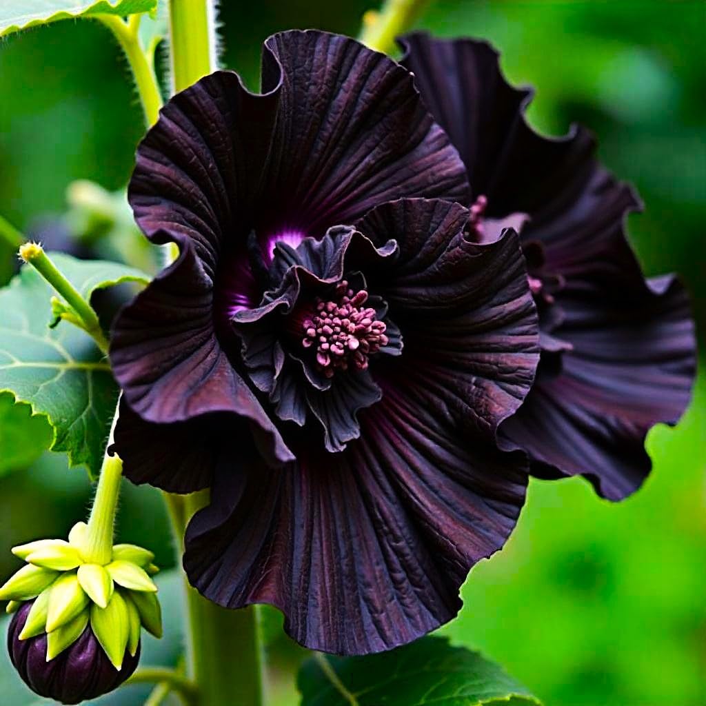 Graffiti GRDN Black Hollyhock seed pack ideal for a dramatic garden border