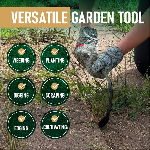 Grampa's Garden Hook curved steel head for durable weed removal