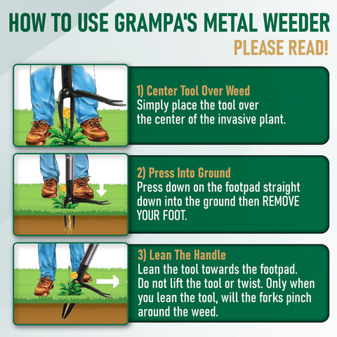 Grampa's Metal Weeder lifetime guarantee supports lasting performance