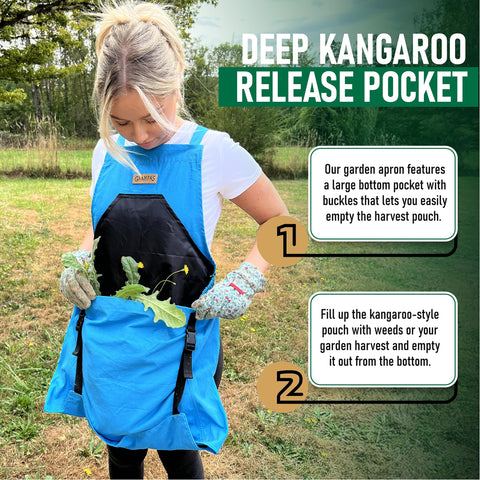 Grampa's Weeder durable cotton canvas apron stands up to daily garden tasks.