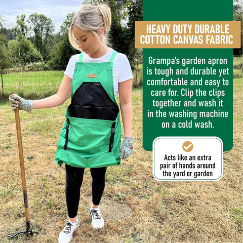 Grampa's Weeder waterproof chest pocket keeps valuables dry.