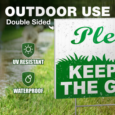 Granatan 4-pack keep-off-grass signs for consistent boundaries.