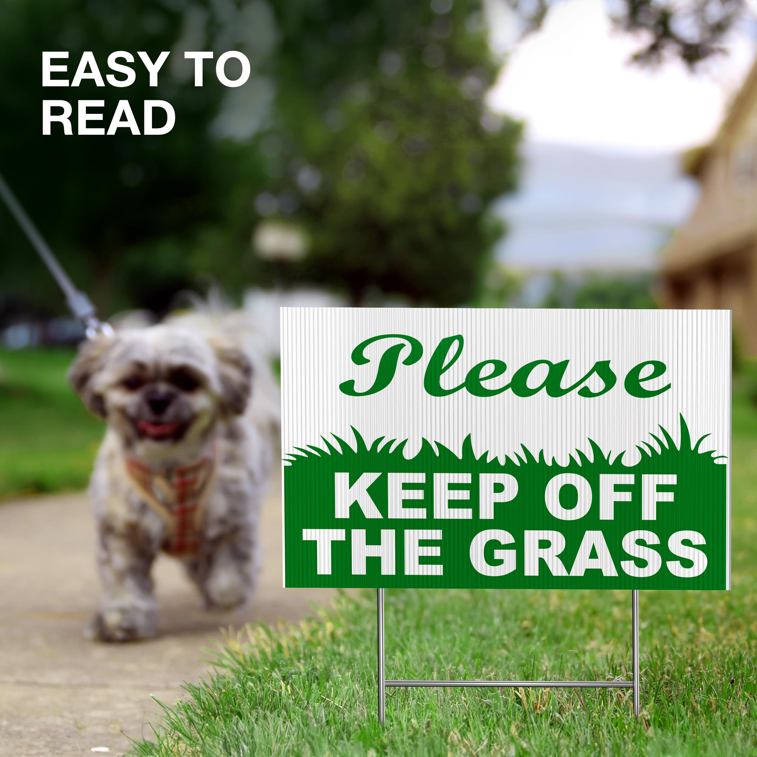 Granatan outdoor signage with stake-ready design for lawns.