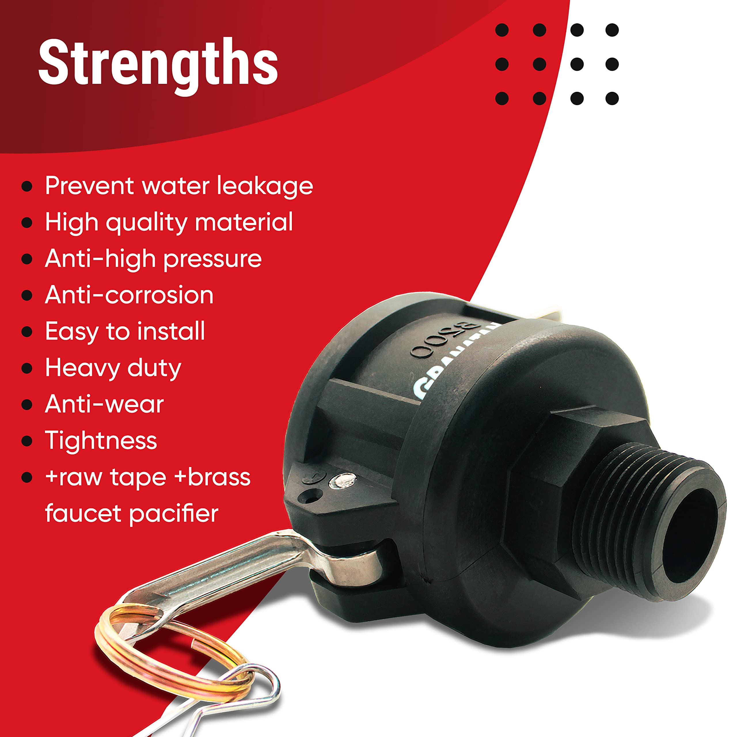 Granatan leak-proof tote connection simplifies draining of 275 or 330 gallon totes.