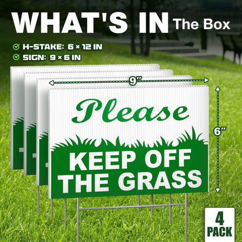 Granatan yard sign with H-stake ready for ground installation.