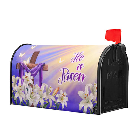 Granbey Easter mailbox cover with floral design and magnetic ends for secure hold