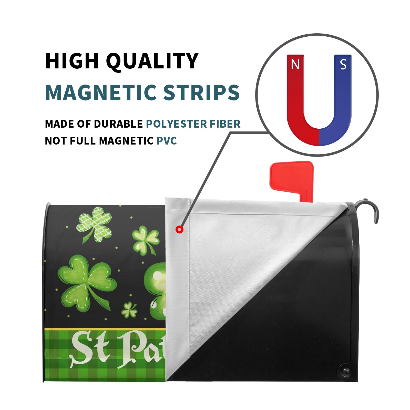 Granbey green shamrock elf hat design detail for outdoor decor