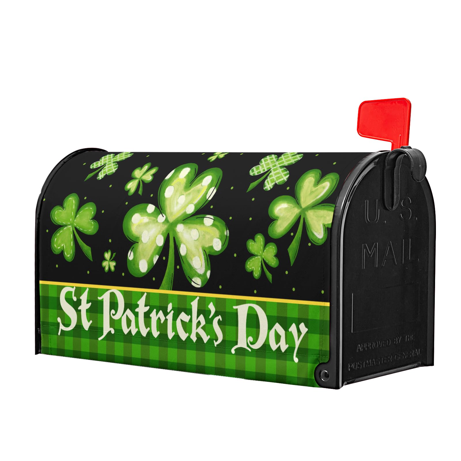 Granbey lucky shamrock design fits 18x21 inch mailboxes outdoors