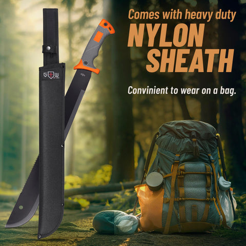 Grand Way bushcraft hunting gardening: versatile machete for camp tasks.
