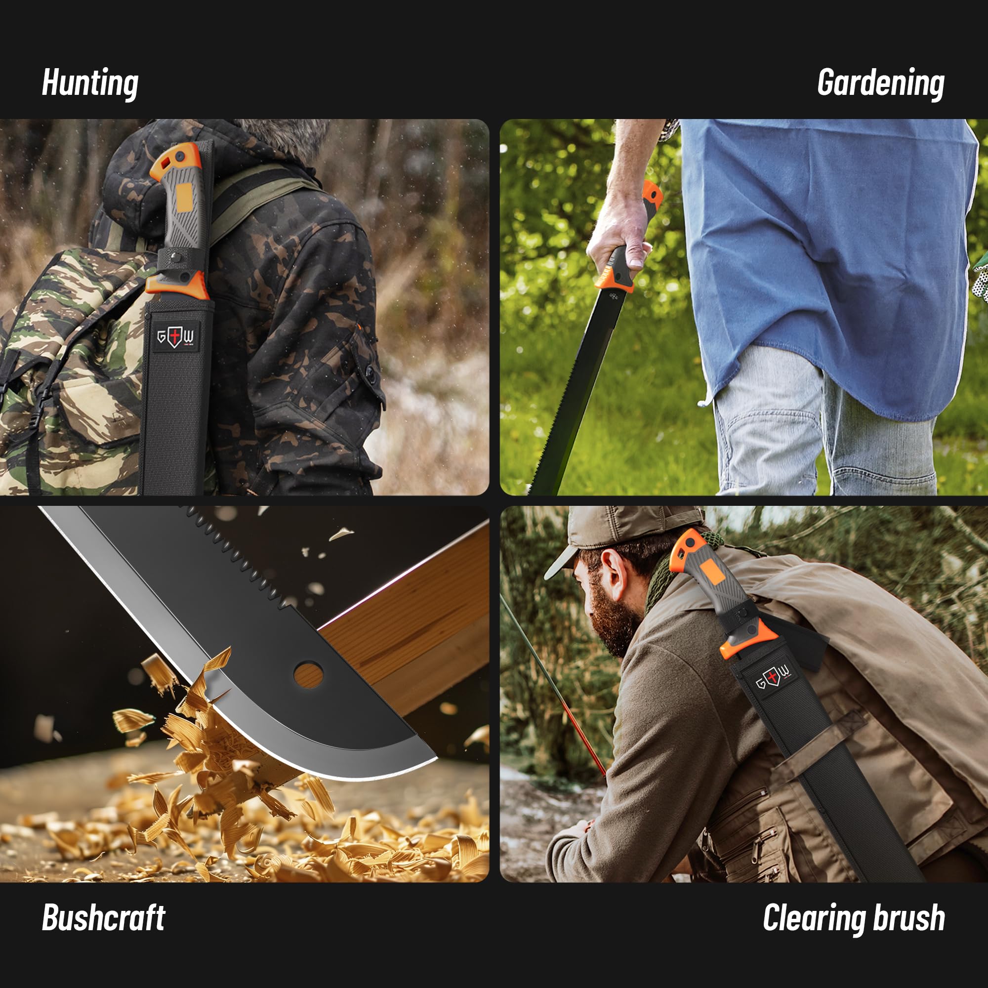 Grand Way heavy-duty nylon sheath: durable protection for travel and storage.