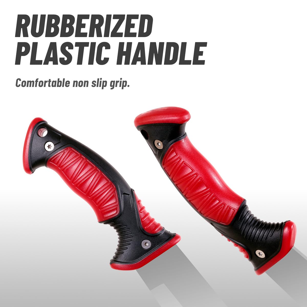 19-inch overall length gives reach for brush clearing and chopping.