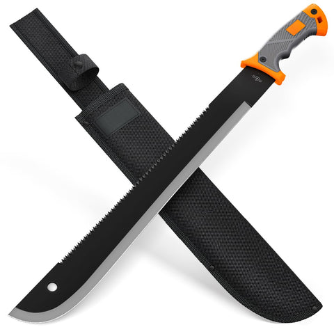 Grand Way machete saw 25-inch: brush clearing and survival ready.