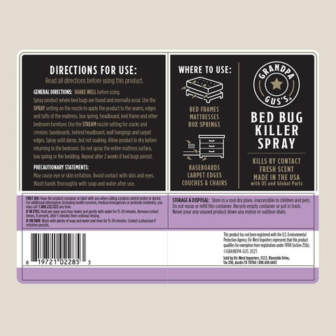 Grandpa Gus's 16 oz bottle provides long-lasting protection in high-traffic areas.