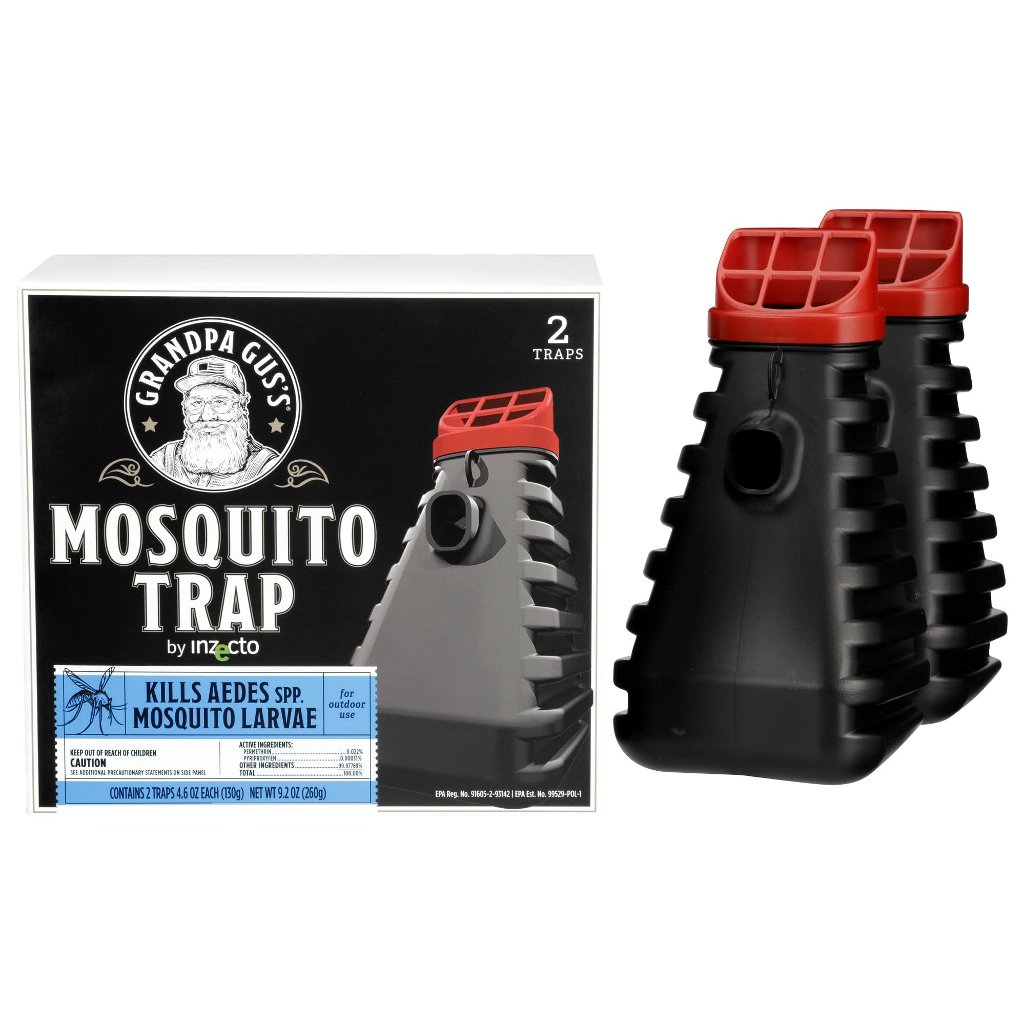 Grandpa Gus’s Mosquito Trap setup—easy water activation for outdoor use.